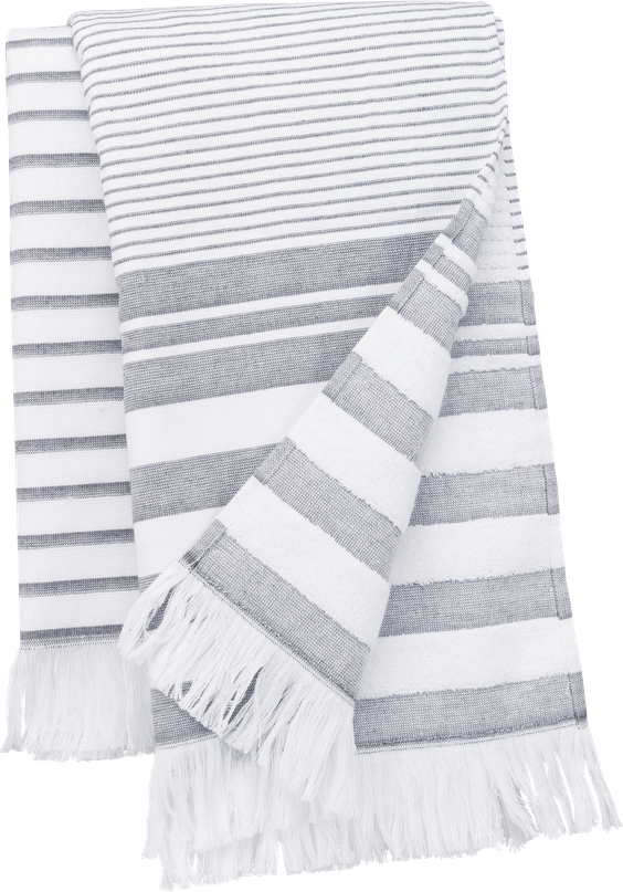 Dryžuotas medvilninis Fouta paplūdimio rankšluostis su kutais — naturalusdrabuziai.lt
