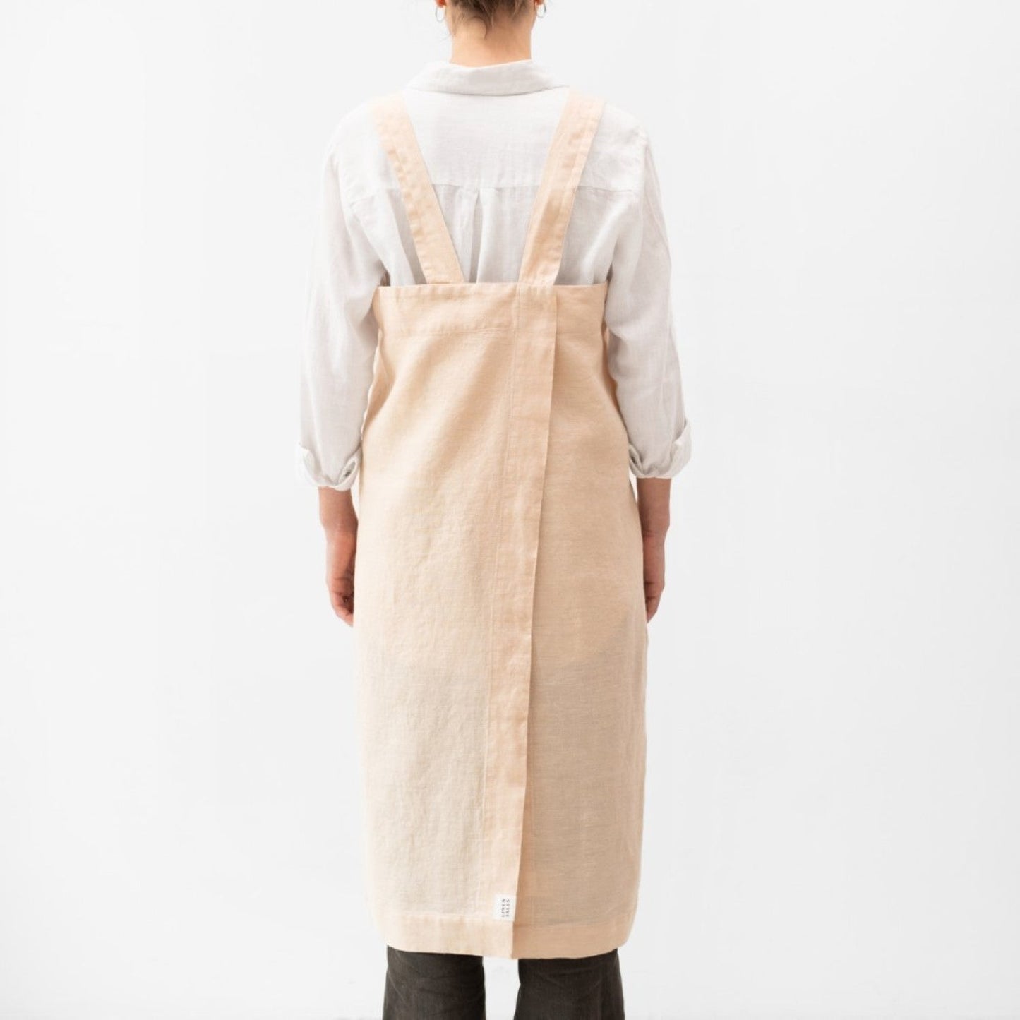 lino Tales Brazilian Sand lino Pinafore prijuostė — naturalusdrabuziai.lt