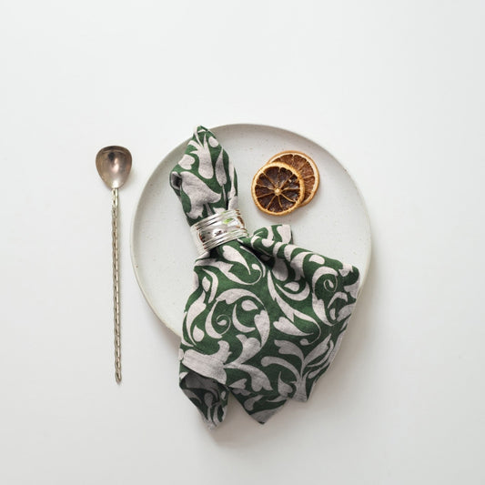 Evergreen Damask lino servetėlių rinkinys 2 vnt. — naturalusdrabuziai.lt
