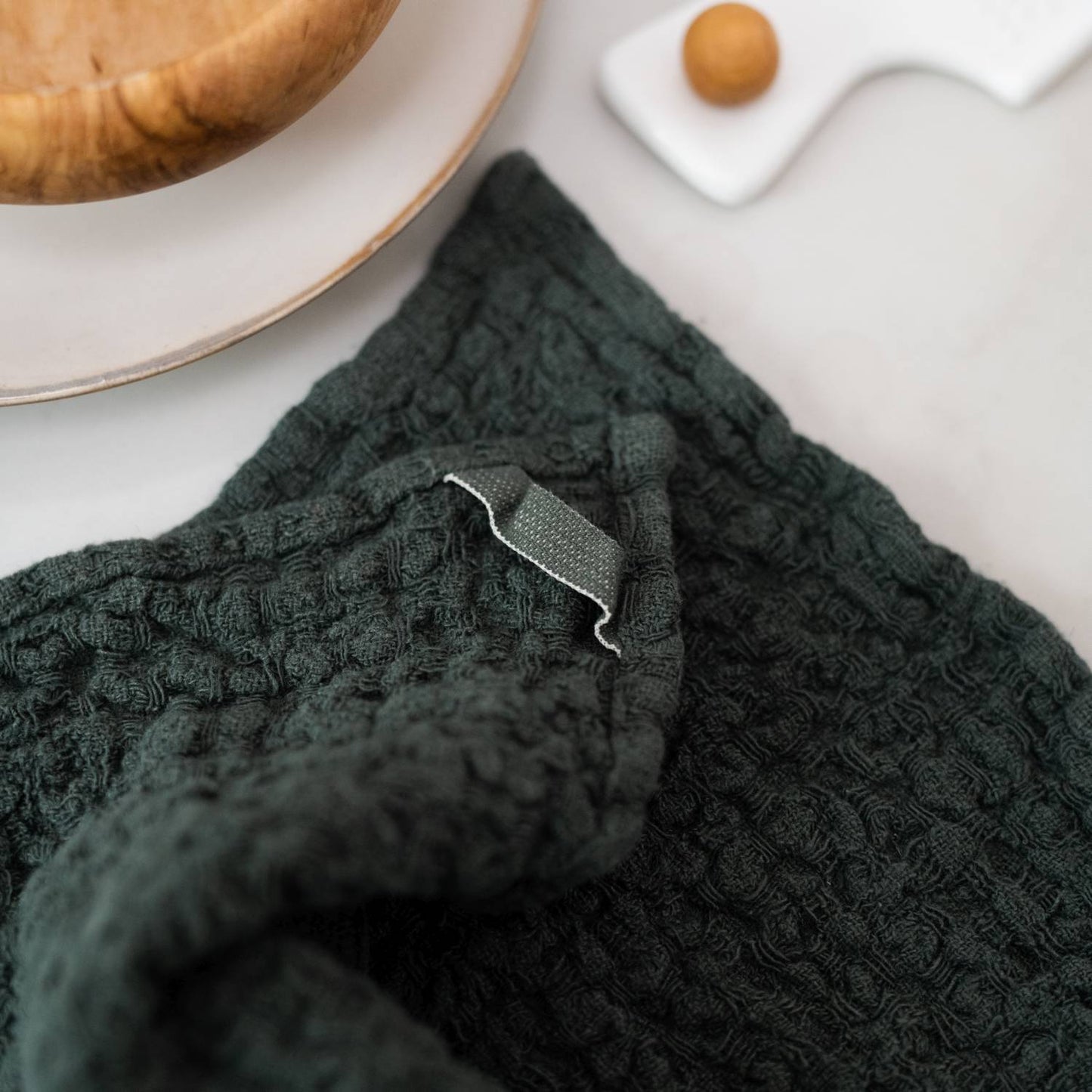 Forest Green lino Dishcloth rinkinys 2 vnt. — naturalusdrabuziai.lt
