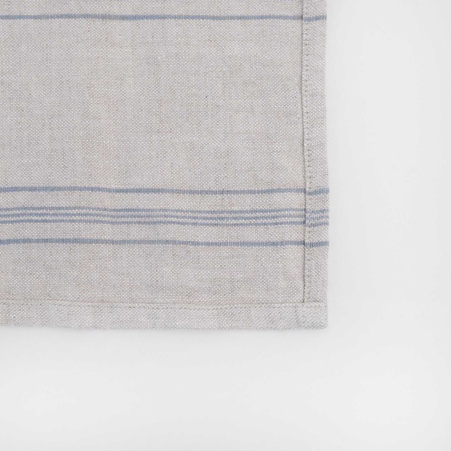 Grey Blue Wide Stripe Rustic lino servetėlių rinkinys 2 vnt. — naturalusdrabuziai.lt