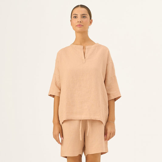 Maple Sugar lino Clover Pyjama rinkinys — naturalusdrabuziai.lt