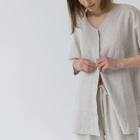 Melange lino Primrose Loungewear rinkinys — naturalusdrabuziai.lt