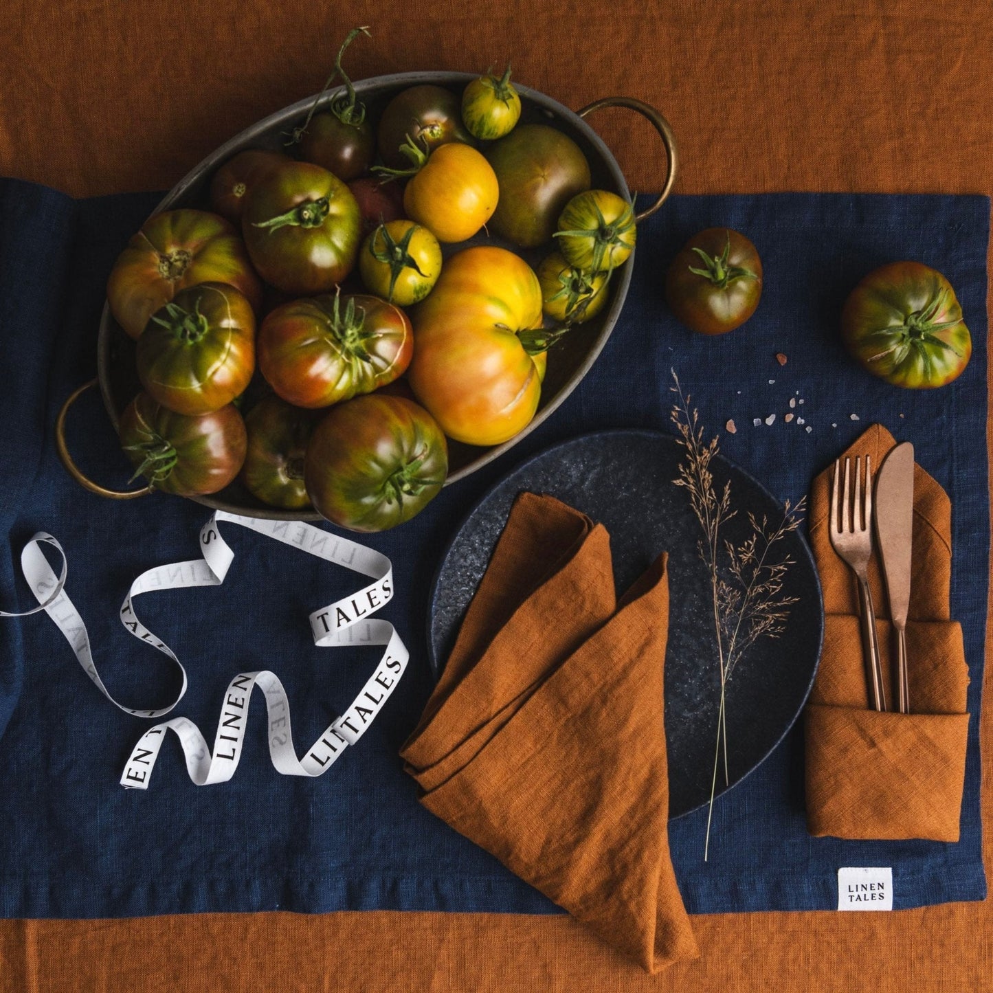 Navy lino stalo takelis — naturalusdrabuziai.lt