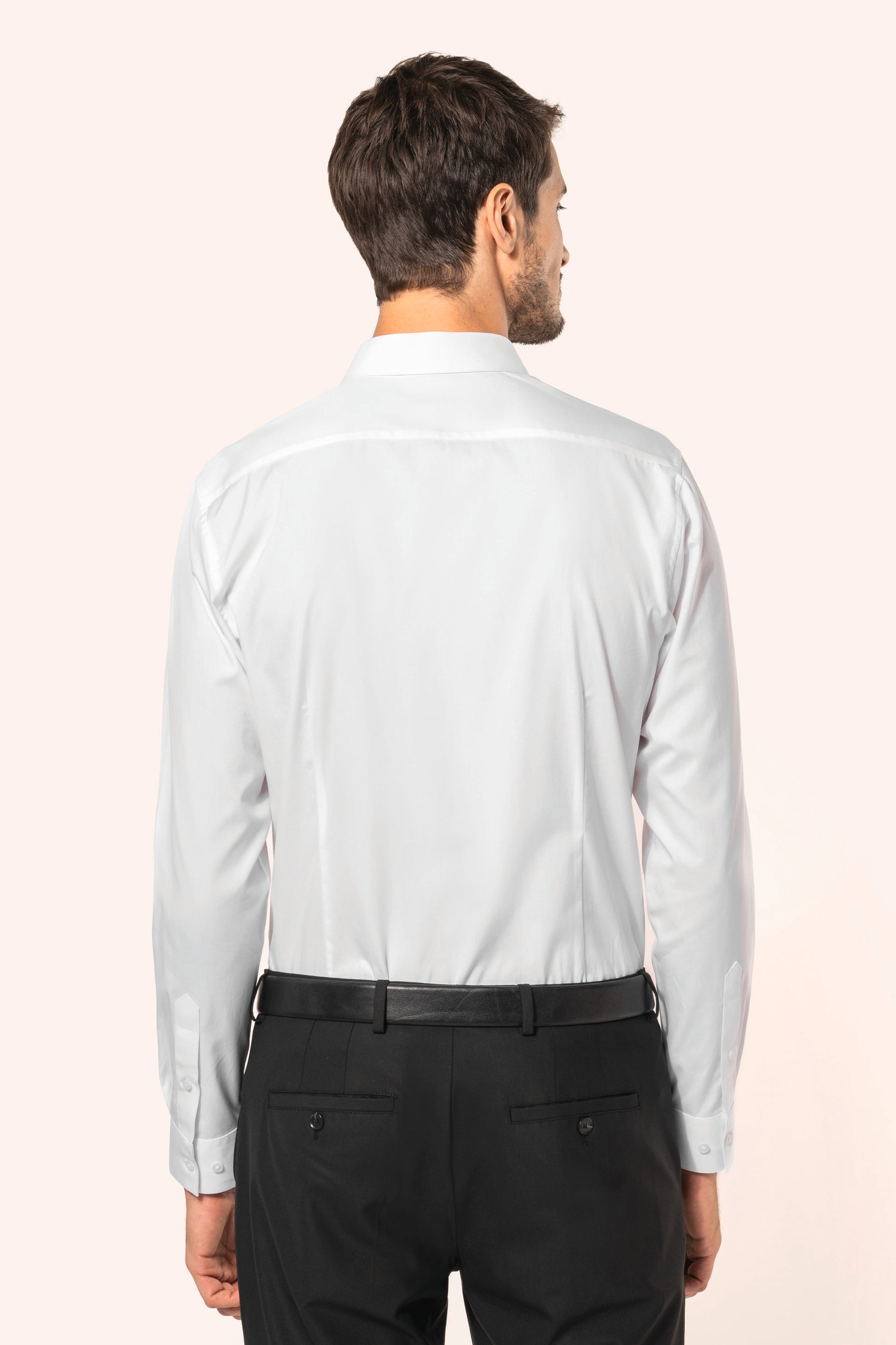 Vyriški Supima medvilnės poplinio audinio marškiniai tiesaus kirpimo — naturalusdrabuziai.lt