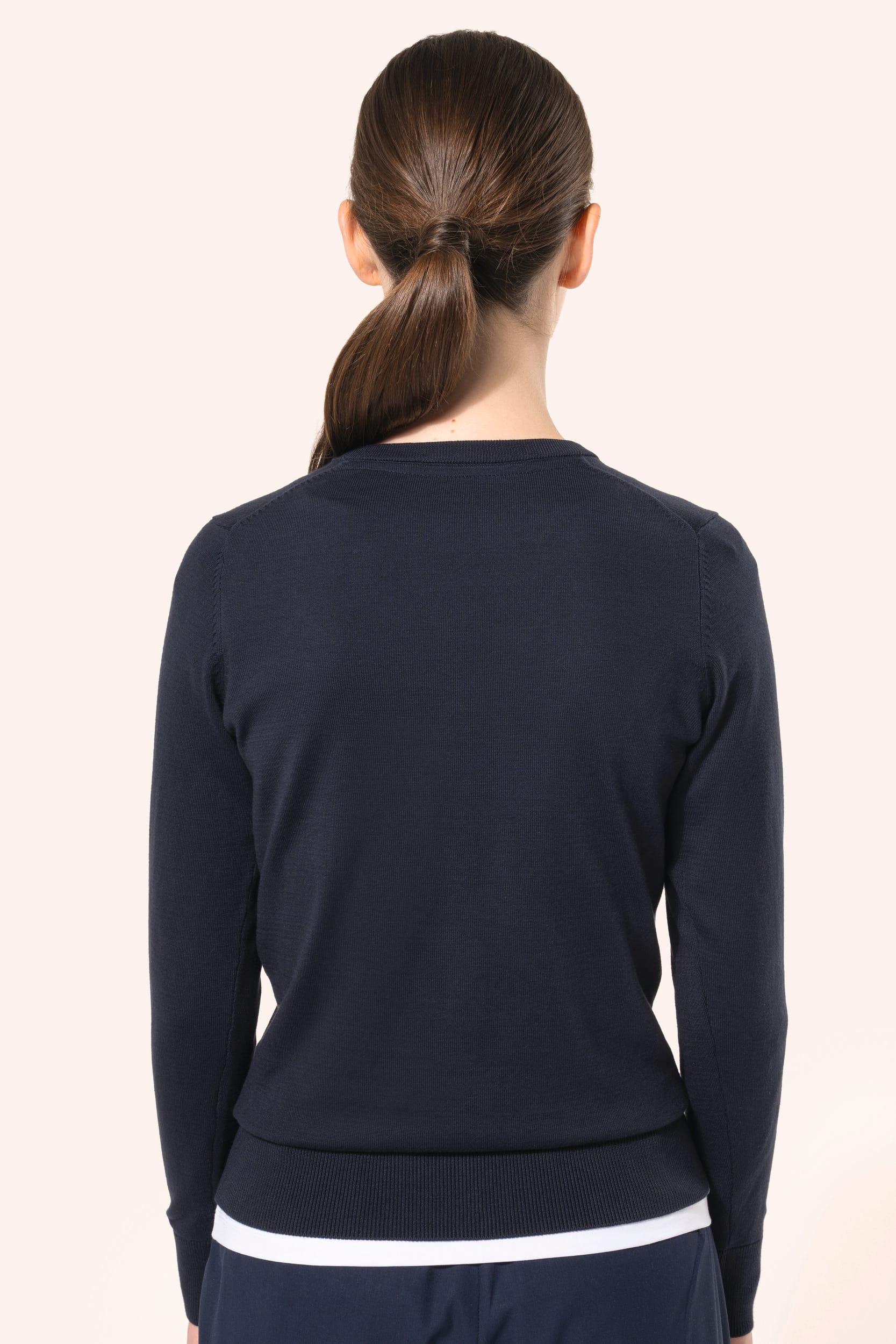 Moteriškas Supima medvilnės 12-gauge kardiganas — naturalusdrabuziai.lt