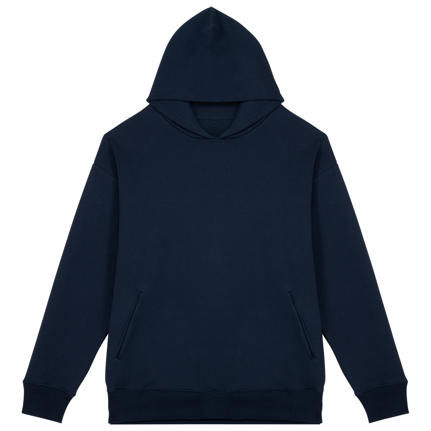 Unisex oversized organinės medvilnės džemperis su gobtuvu — naturalusdrabuziai.lt