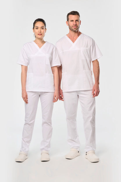 Unisex medvilnės tvilo audinio elastingos juosmens kelnės — naturalusdrabuziai.lt