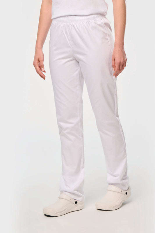 Unisex medvilnės tvilo audinio elastingos juosmens kelnės — naturalusdrabuziai.lt
