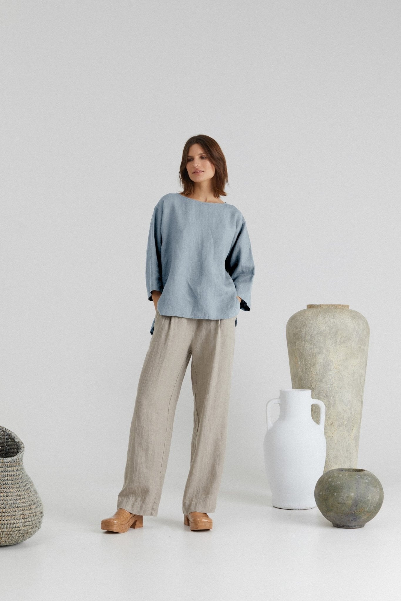 Allure Linen Bilberry Top