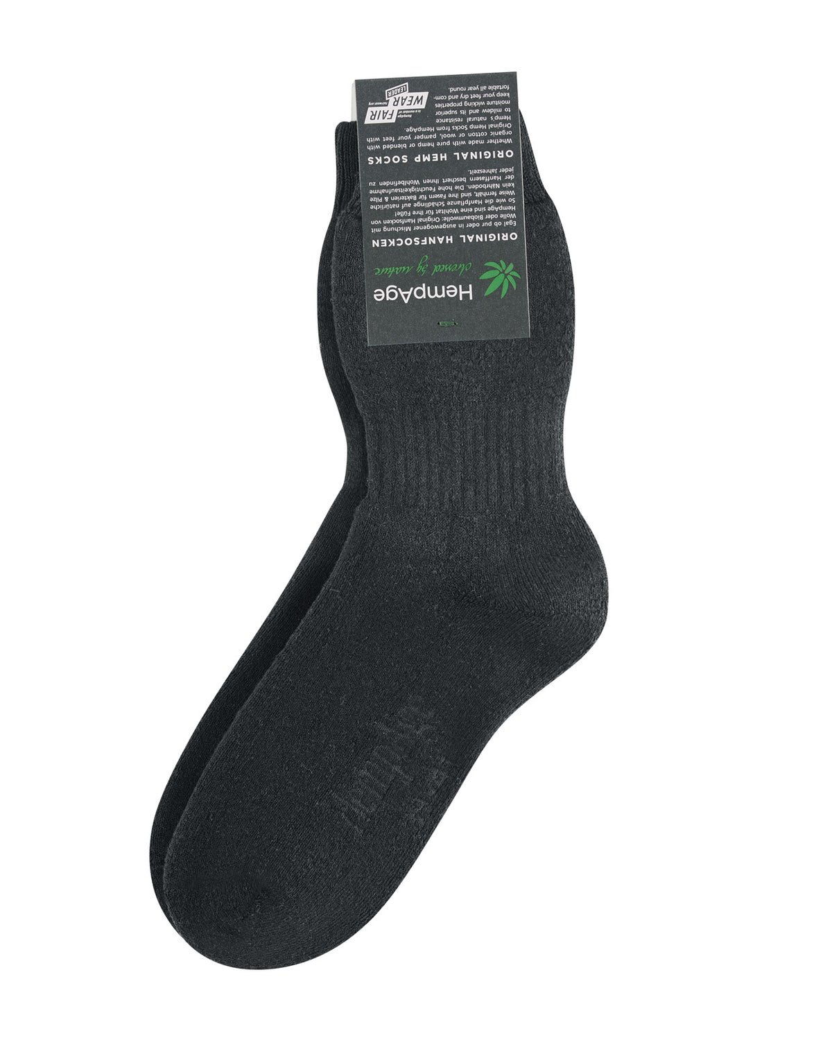 Kojinės iš kanapių ir ekologiškos medvilnės (BL002) – Juoda