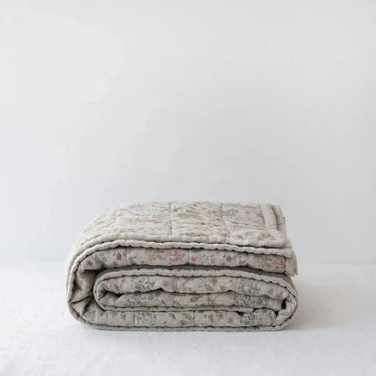 Botani & Melange lino Quilted antklodė — naturalusdrabuziai.lt