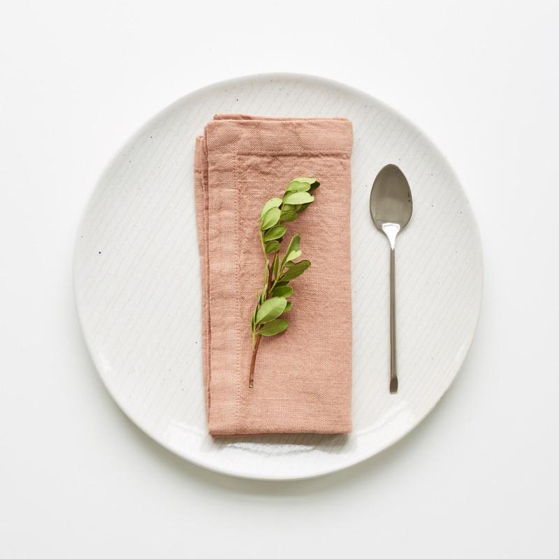 Cafe Creme lino servetėlių rinkinys 2 vnt. — naturalusdrabuziai.lt