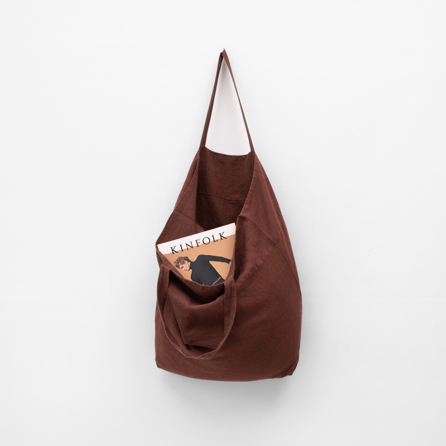 Chocolate lino didelis krepšys — naturalusdrabuziai.lt