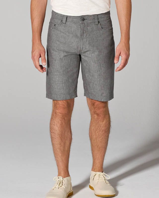 Vyriški šortai iš kanapių ir ekologiškos medvilnės (DH585OEB) – asphalt