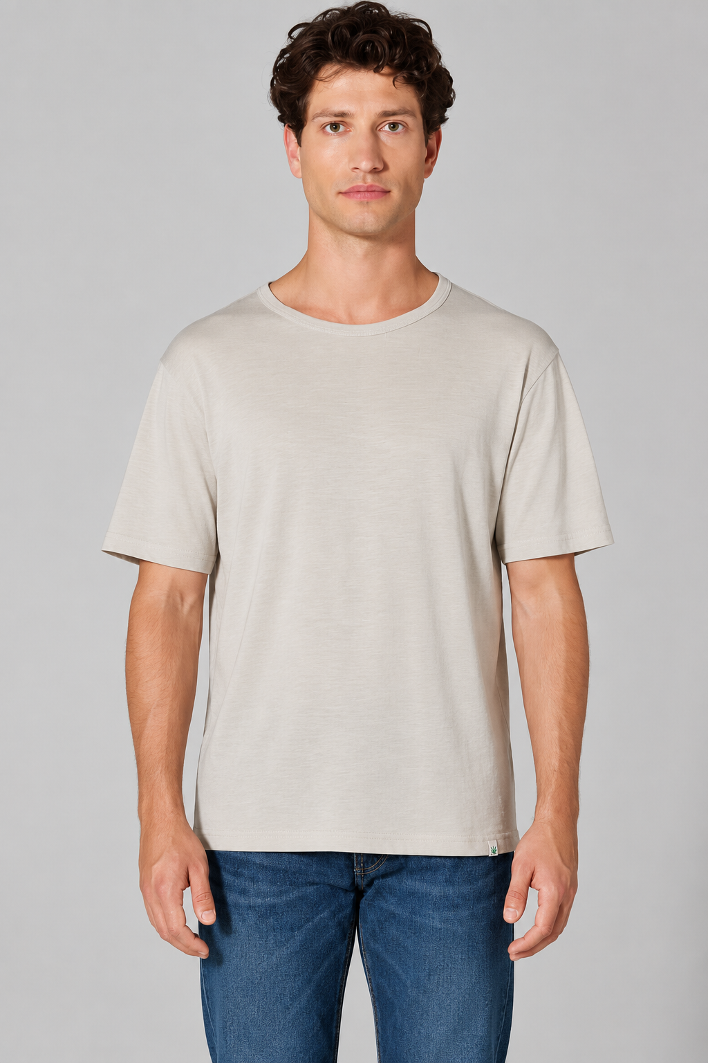 Vyriški marškinėliai iš kanapių ir ekologiškos medvilnės (DH846OEB) – Dagio violetinė