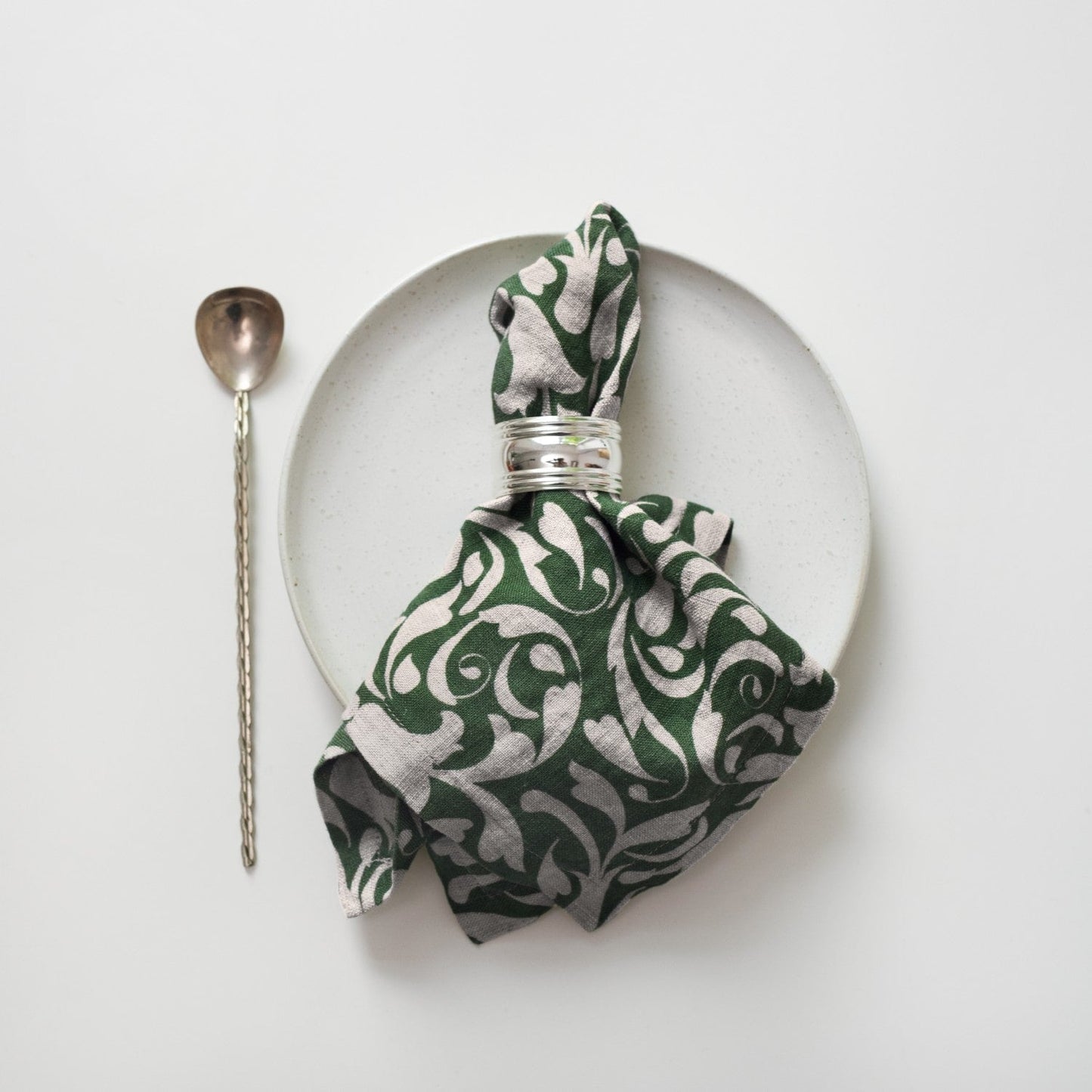 Evergreen Damask lino servetėlių rinkinys 2 vnt. — naturalusdrabuziai.lt