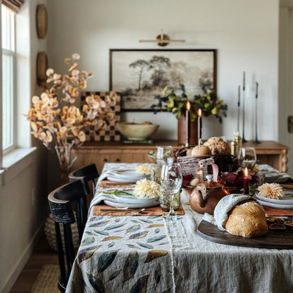 Golden Fall on Natural lino staltiesė — naturalusdrabuziai.lt