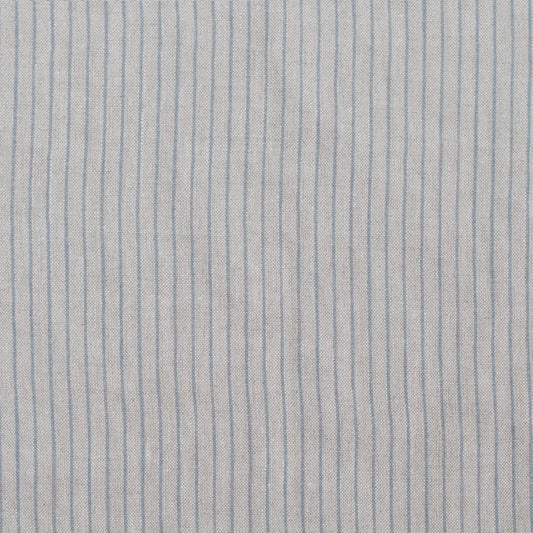 Grey Blue Wide Pinstripe Rustic Fabric 280g/sq.m — naturalusdrabuziai.lt