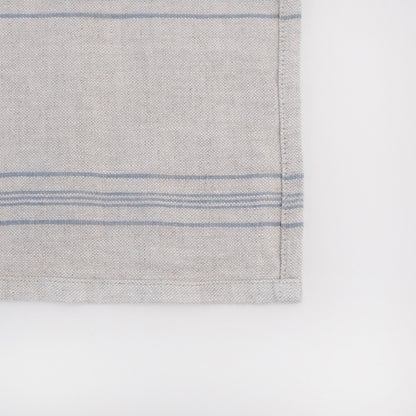 Grey Blue Wide Stripe Rustic lino servetėlių rinkinys 2 vnt. — naturalusdrabuziai.lt