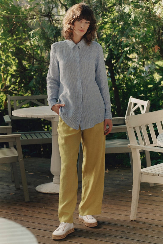 Lemon Curry Linen Willow Trousers