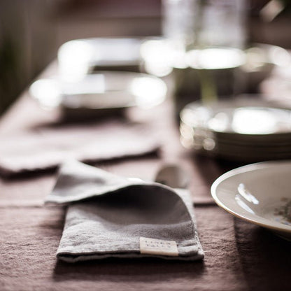 Light Grey lino servetėlių rinkinys 2 vnt. — naturalusdrabuziai.lt