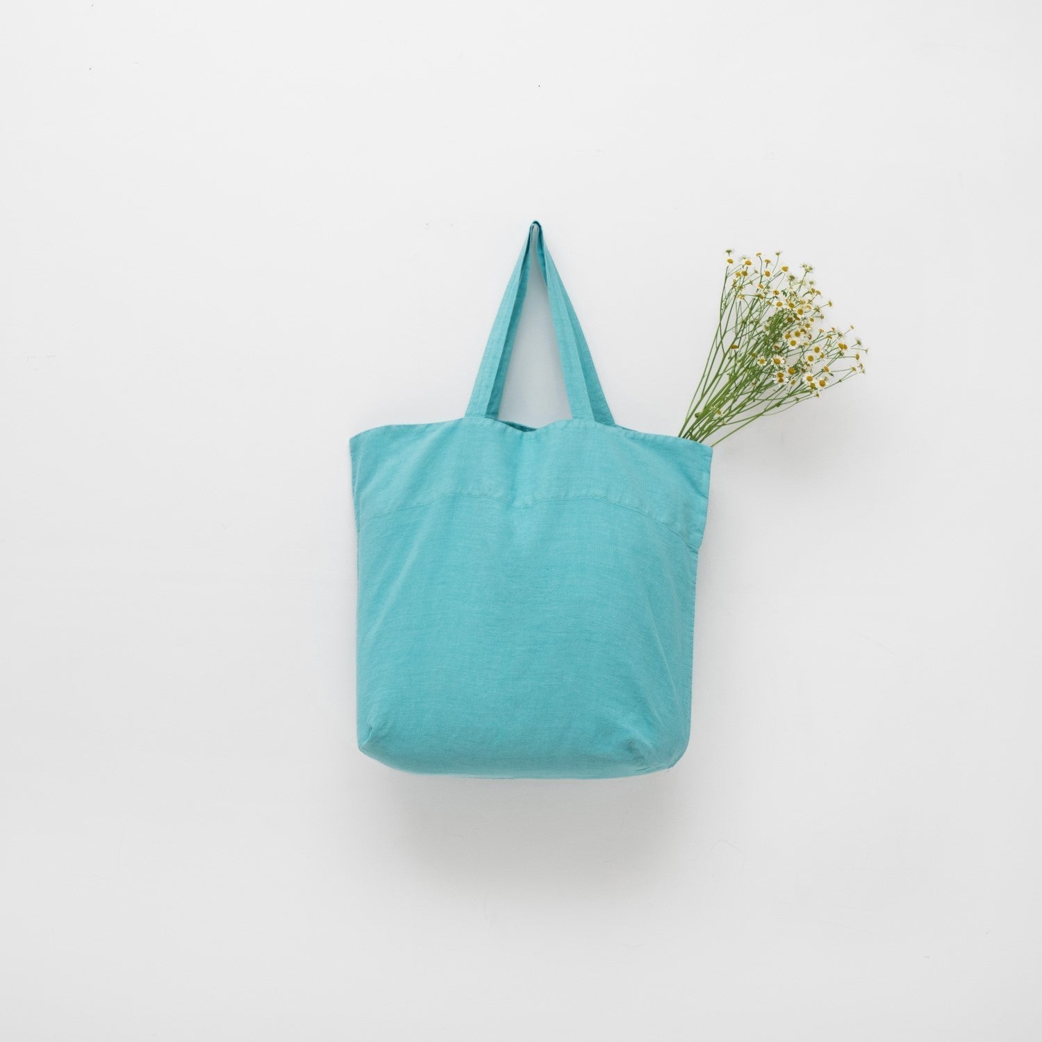 LIMITED EDITION Coastal Blue lino didelis krepšys — naturalusdrabuziai.lt