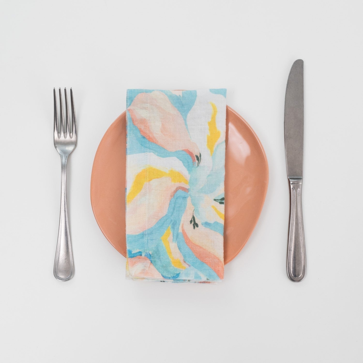 LIMITED EDITION Pastel Iris lino servetėlių rinkinys 2 vnt. — naturalusdrabuziai.lt
