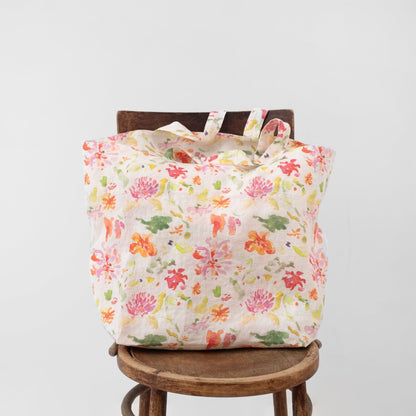 LIMITED EDITION Wildflower Flow lino didelis krepšys — naturalusdrabuziai.lt