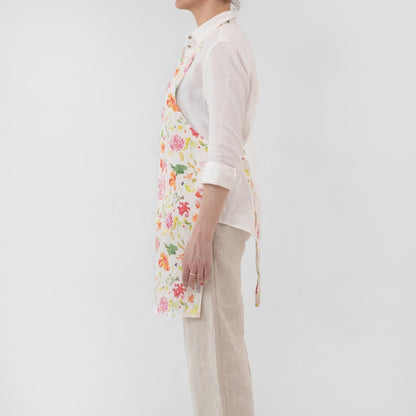 LIMITED EDITION Wildflower Flow lino kasdienė prijuostė — naturalusdrabuziai.lt