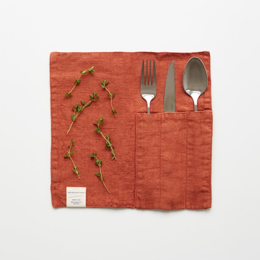 lino Tales Baked Clay lino Cutlery Pocket rinkinys 2 vnt. — naturalusdrabuziai.lt