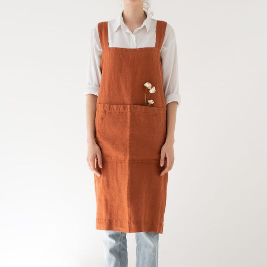 lino Tales Baked Clay lino Pinafore prijuostė — naturalusdrabuziai.lt