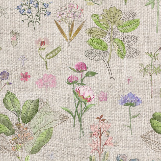 lino Tales Botany on Light Natural lino Garcon prijuostė — naturalusdrabuziai.lt