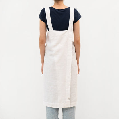 lino Tales Optical White lino Pinafore prijuostė — naturalusdrabuziai.lt