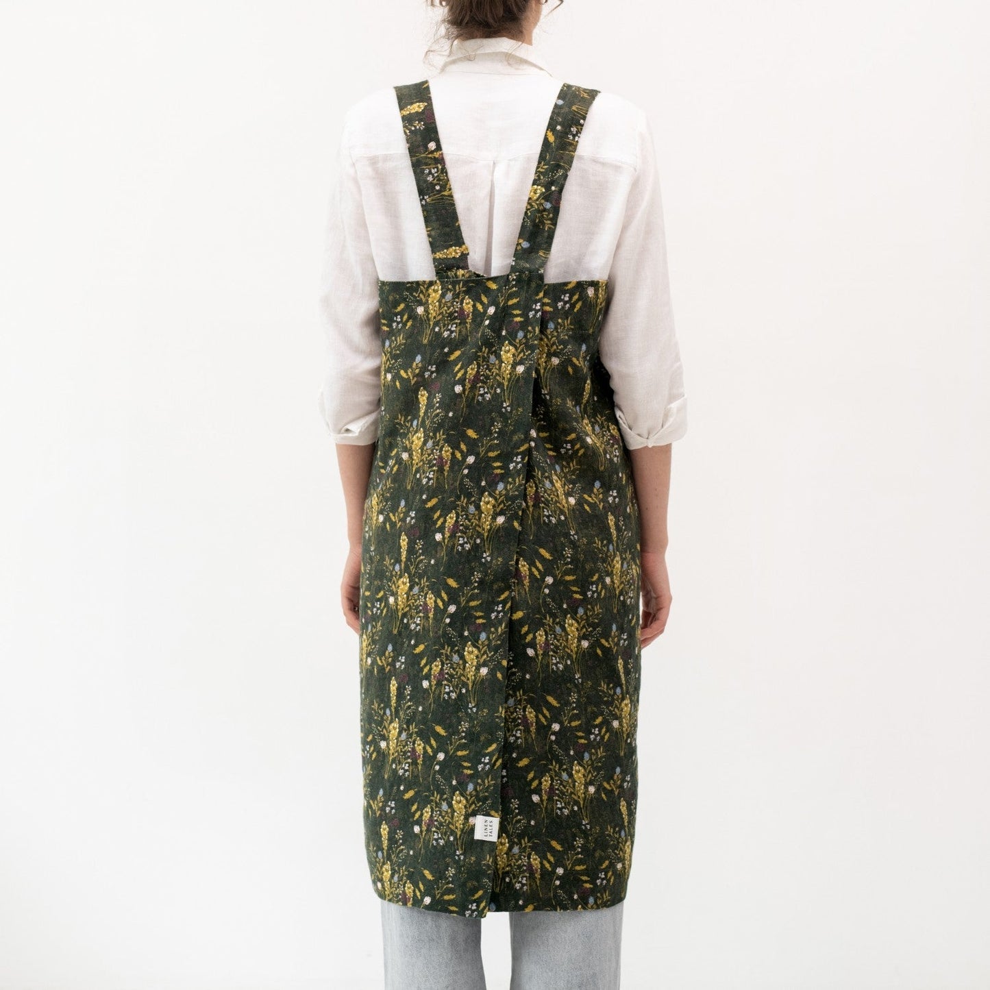 lino Tales Woodland lino Pinafore prijuostė — naturalusdrabuziai.lt