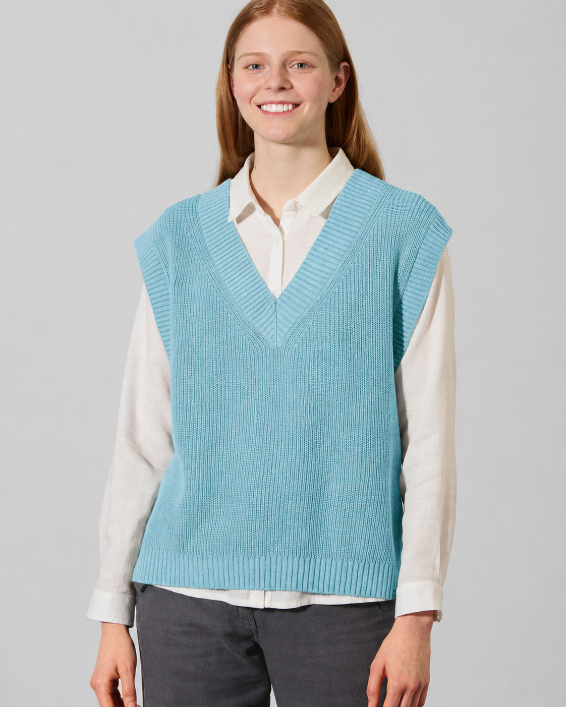 Moteriškas megztinis iš kanapių ir ekologiškos medvilnės (LZ399OEB) – wave