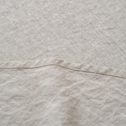 Melange Lightweight lino Round staltiesė — naturalusdrabuziai.lt