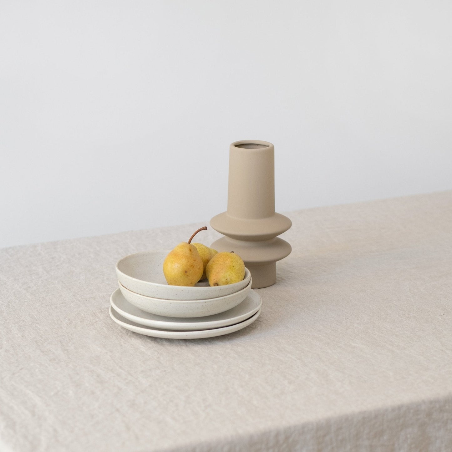 Melange Lightweight lino staltiesė — naturalusdrabuziai.lt