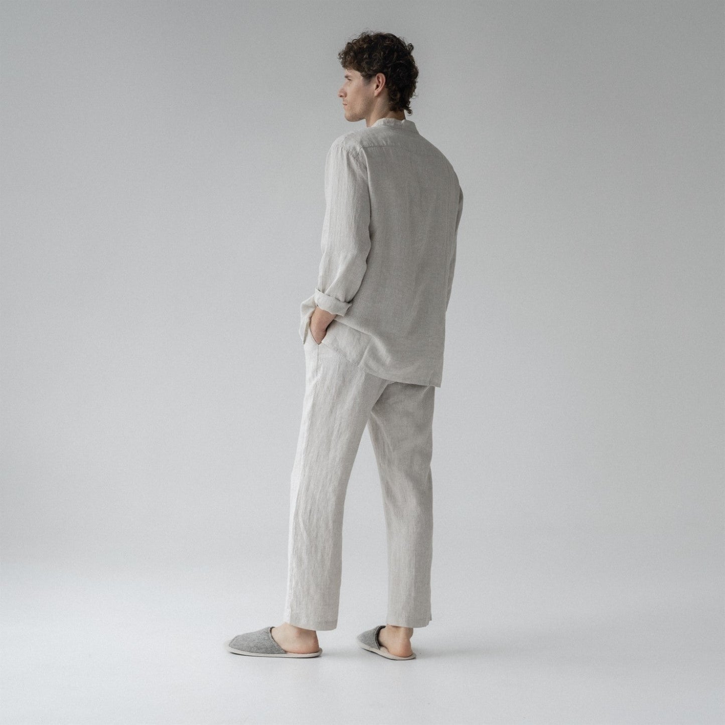 Melange lino Currant Loungewear rinkinys — naturalusdrabuziai.lt