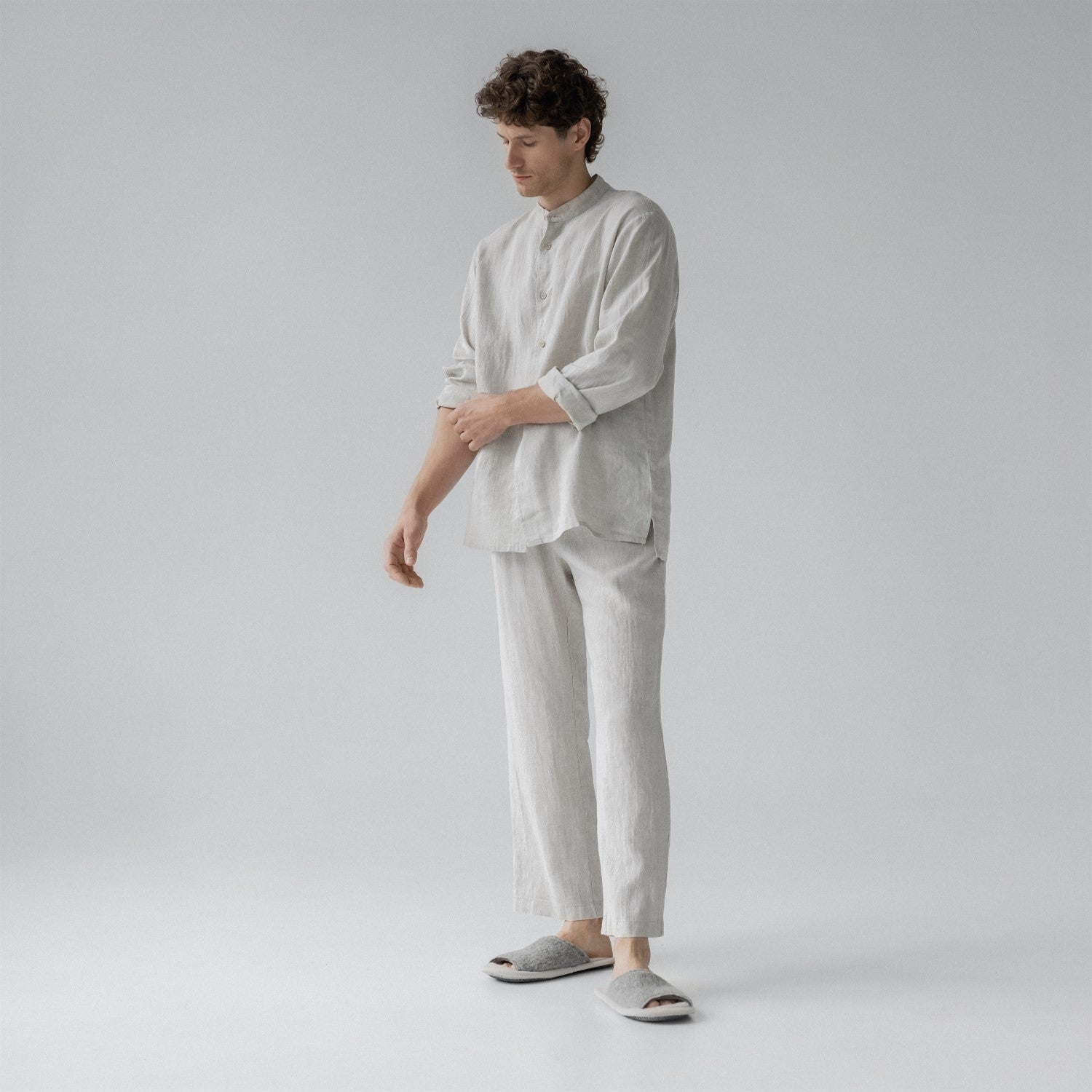 Melange lino Currant Loungewear rinkinys — naturalusdrabuziai.lt