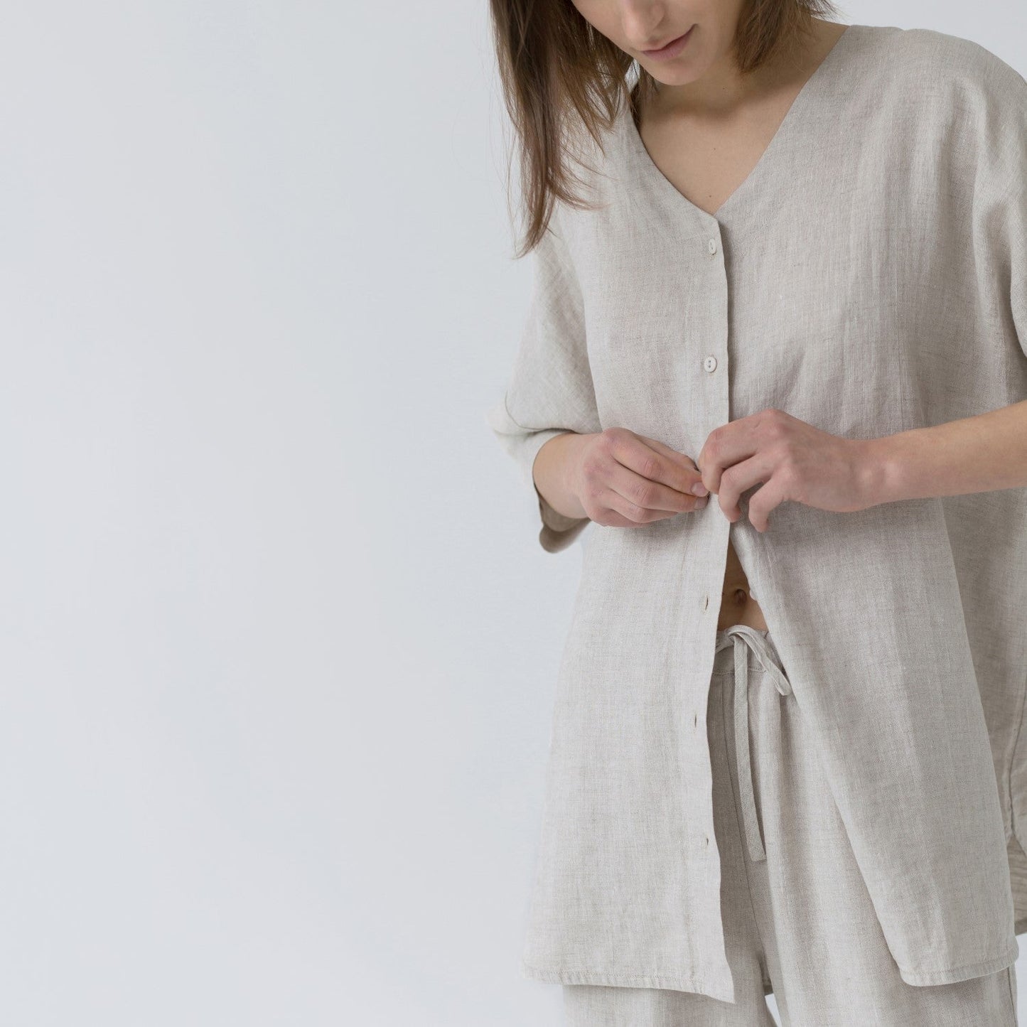Melange lino Primrose Loungewear rinkinys — naturalusdrabuziai.lt
