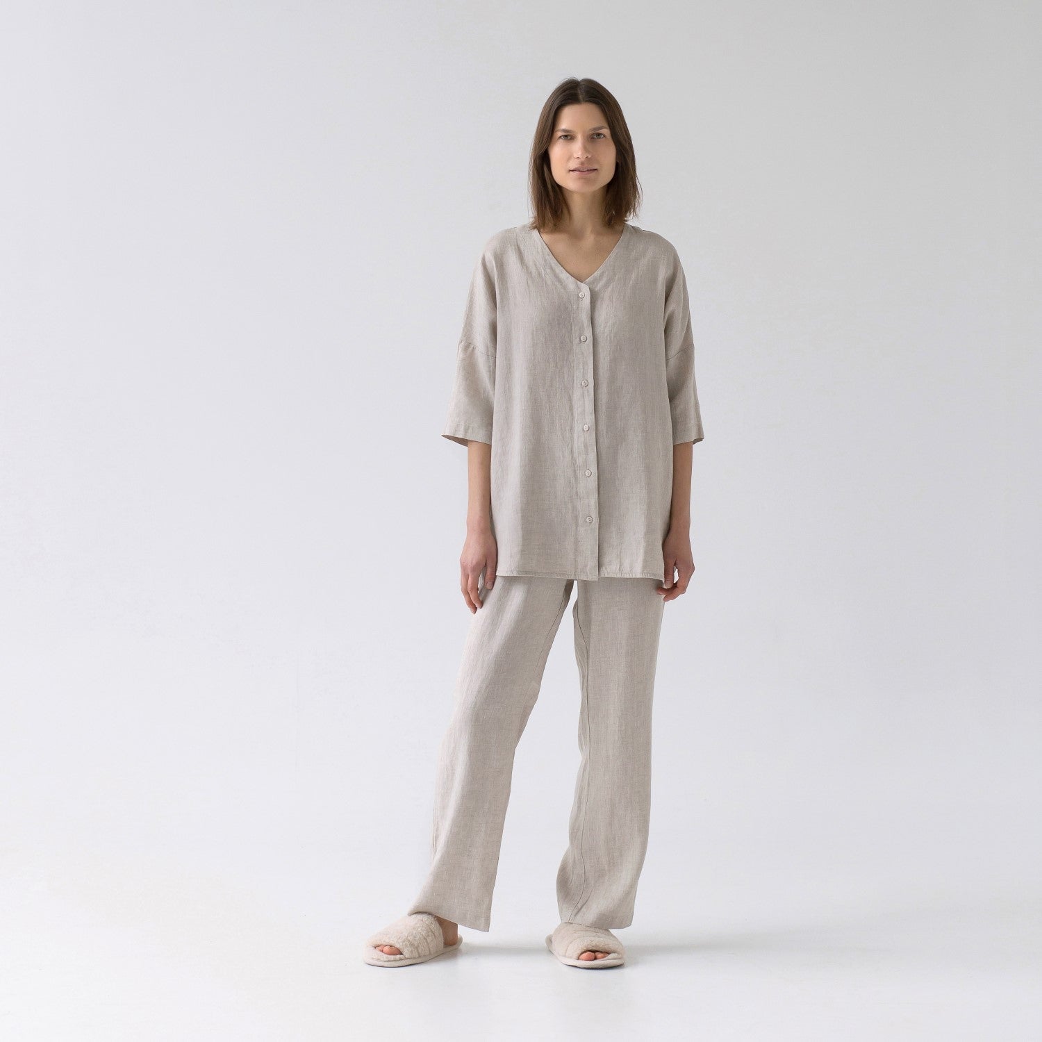Melange lino Primrose Loungewear rinkinys — naturalusdrabuziai.lt