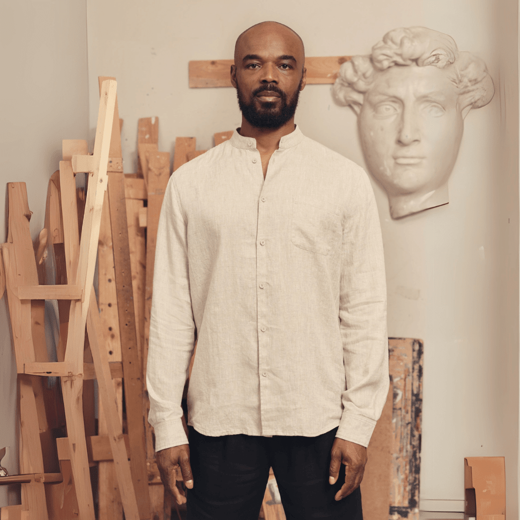 Melange Linen Snapdragon Shirt