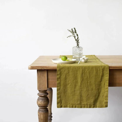 Moss Green lino stalo takelis — naturalusdrabuziai.lt