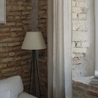 Natural lino Daytime Tie viršus Curtain rinkinys 2 vnt. — naturalusdrabuziai.lt