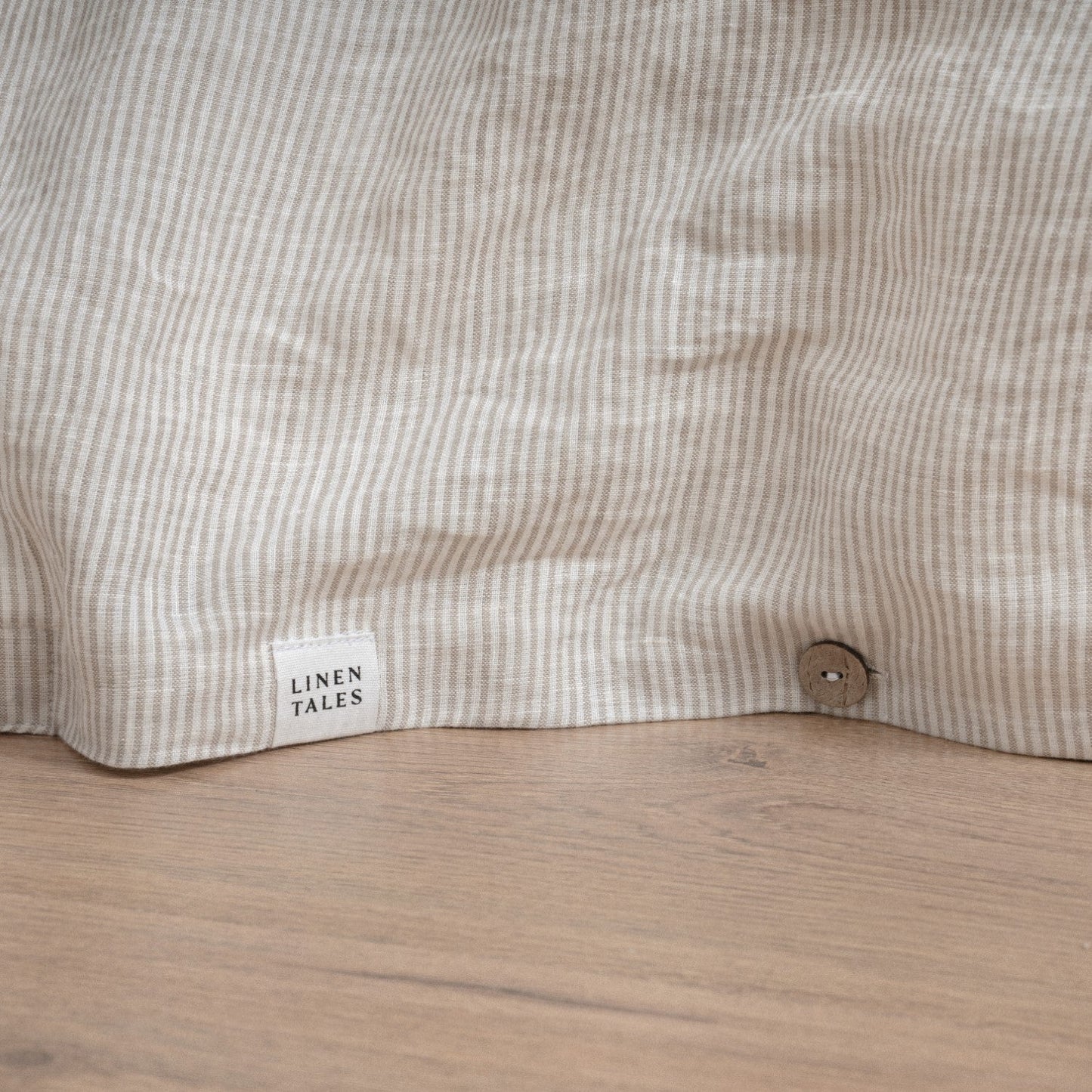 Natural Stripes lino antklodės užvalkalas rinkinys — naturalusdrabuziai.lt