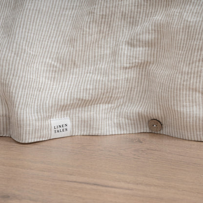 Natural Stripes lino antklodės užvalkalas rinkinys — naturalusdrabuziai.lt