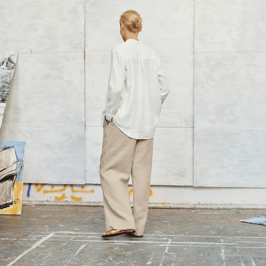 Optical White Linen Azalea Shirt