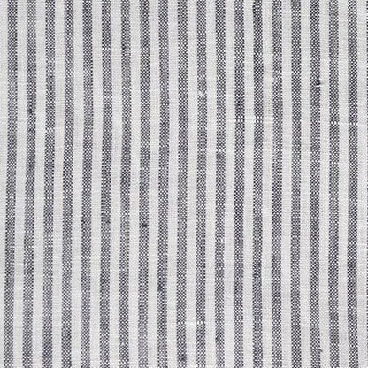 Unwashed Thin Black Stripes lino Fabric 240 g/sq.m — naturalusdrabuziai.lt