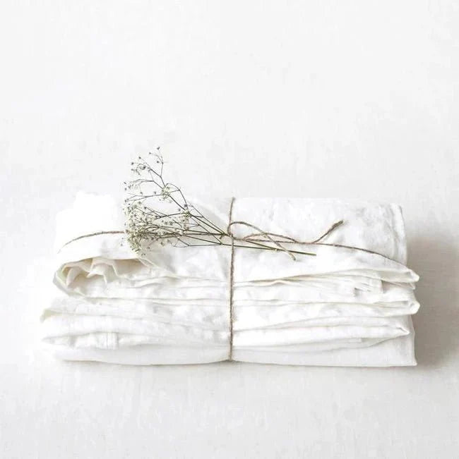 White lino paklodė — naturalusdrabuziai.lt